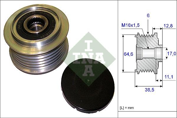 INA 535 0201 10 - Puleggia cinghia, Alternatore www.autoricambit.com