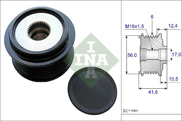 INA 535 0210 10 - Puleggia cinghia, Alternatore www.autoricambit.com