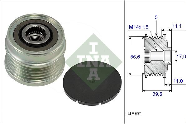 INA 535 0218 10 - Puleggia cinghia, Alternatore www.autoricambit.com