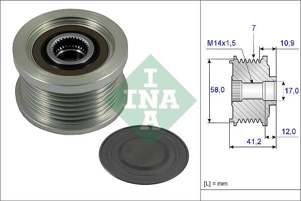 INA 535 0232 10 - Puleggia cinghia, Alternatore www.autoricambit.com