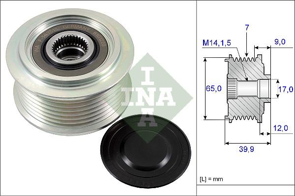 INA 535 0229 10 - Puleggia cinghia, Alternatore www.autoricambit.com