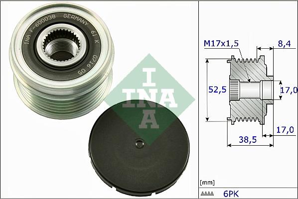 INA 535 0273 10 - Puleggia cinghia, Alternatore www.autoricambit.com