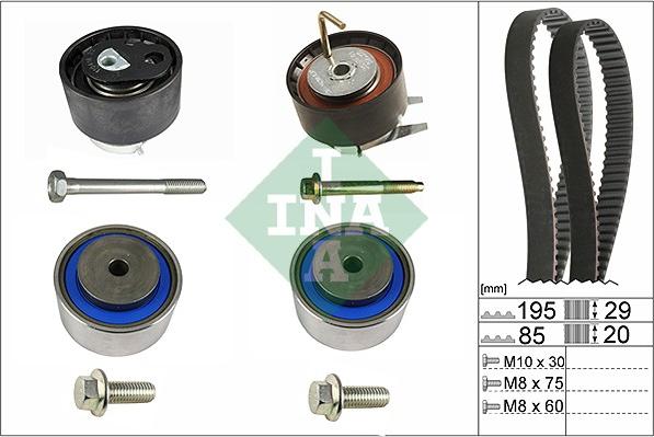 INA 530 0469 10 - Kit cinghie dentate www.autoricambit.com