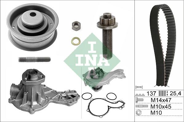 INA 530000330 - Pompa acqua + Kit cinghie dentate www.autoricambit.com