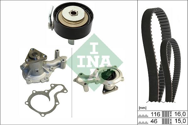 INA 530 0745 30 - Pompa acqua + Kit cinghie dentate www.autoricambit.com