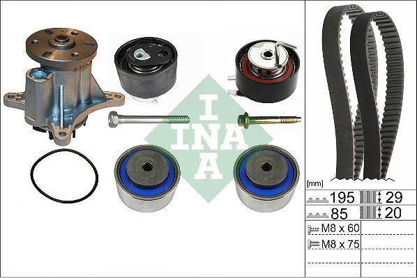 INA 530 0764 30 - Pompa acqua + Kit cinghie dentate www.autoricambit.com