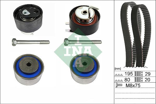 INA 530 0766 10 - Kit cinghie dentate www.autoricambit.com