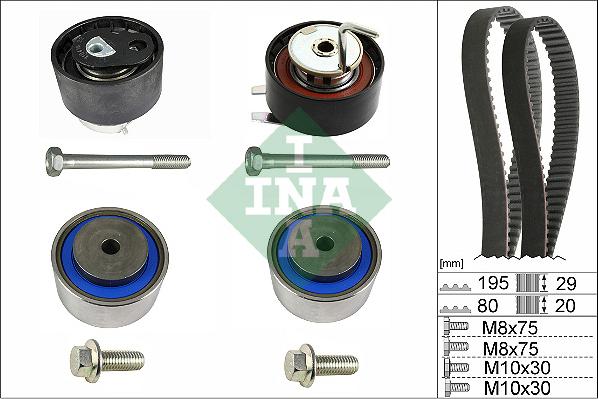 INA 530 0731 10 - Kit cinghie dentate www.autoricambit.com