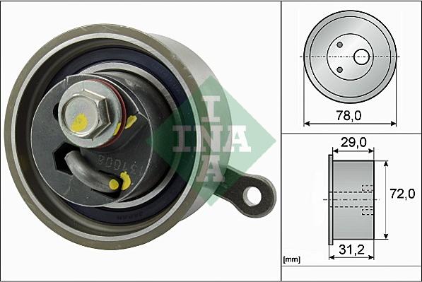 INA 531 0911 10 - Rullo tenditore, Cinghia dentata www.autoricambit.com