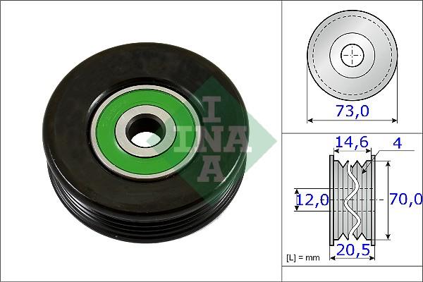 INA 531 0852 10 - Galoppino/Guidacinghia, Cinghia Poly-V www.autoricambit.com