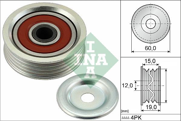 INA 531 0887 10 - Galoppino/Guidacinghia, Cinghia Poly-V www.autoricambit.com