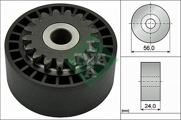 INA 531 0744 10 - Galoppino/Guidacinghia, Cinghia Poly-V www.autoricambit.com