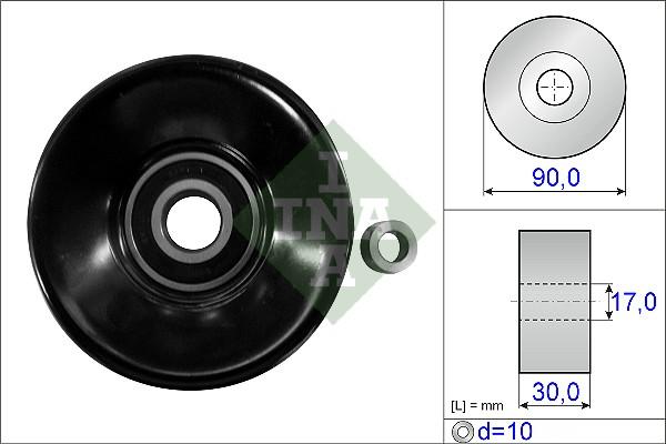 INA 532 0487 10 - Galoppino/Guidacinghia, Cinghia Poly-V www.autoricambit.com