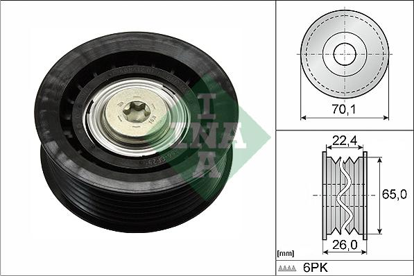 INA 532 0471 10 - Galoppino/Guidacinghia, Cinghia Poly-V www.autoricambit.com