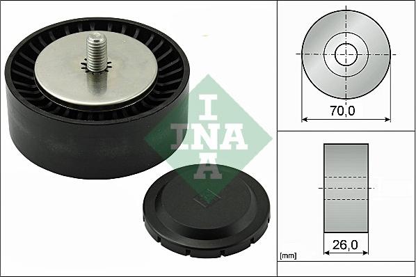 INA 532 0553 10 - Galoppino/Guidacinghia, Cinghia Poly-V www.autoricambit.com