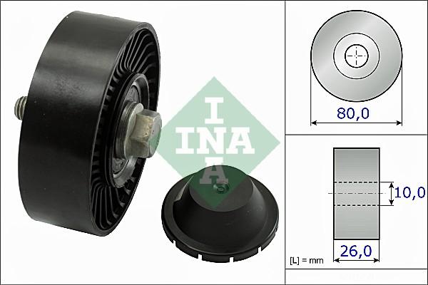 INA 532 0512 10 - Galoppino/Guidacinghia, Cinghia Poly-V www.autoricambit.com