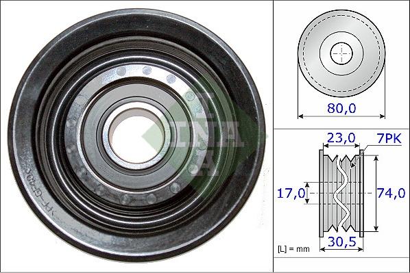 INA 532 0580 10 - Galoppino/Guidacinghia, Cinghia Poly-V www.autoricambit.com