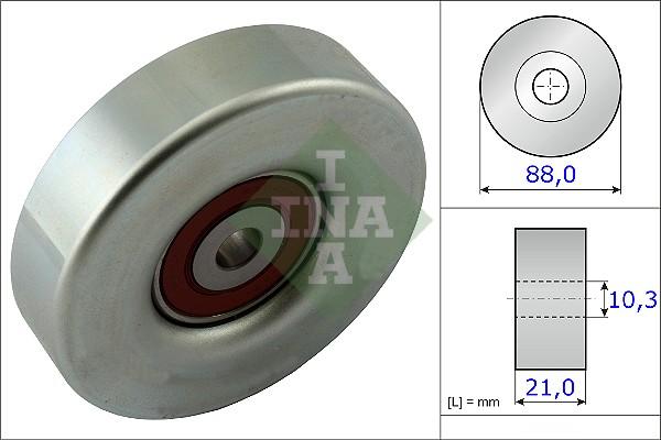 INA 532 0618 10 - Galoppino/Guidacinghia, Cinghia Poly-V www.autoricambit.com