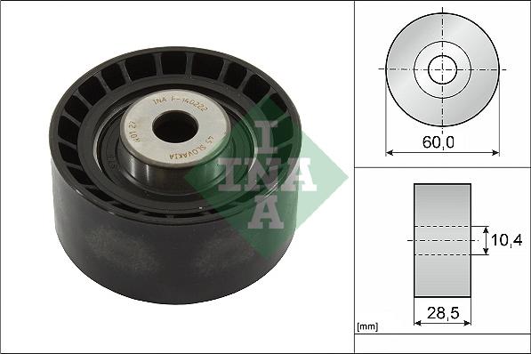 INA 532 0016 10 - Galoppino/Guidacinghia, Cinghia Poly-V www.autoricambit.com