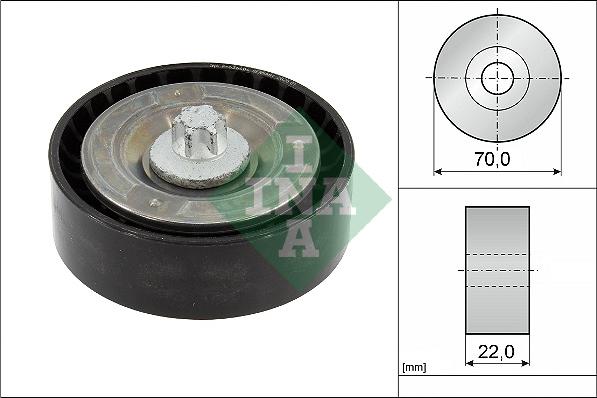 INA 532 0895 10 - Galoppino/Guidacinghia, Cinghia Poly-V www.autoricambit.com