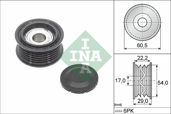 INA 532 0854 10 - Galoppino/Guidacinghia, Cinghia Poly-V www.autoricambit.com