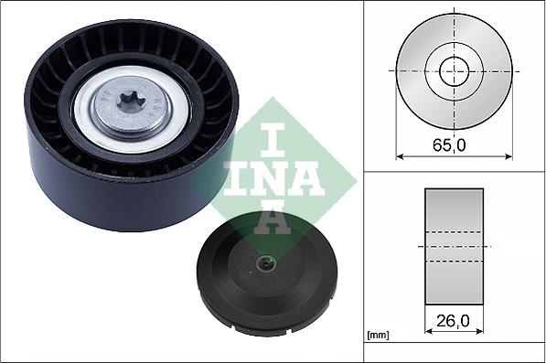 INA 532 0804 10 - Galoppino/Guidacinghia, Cinghia Poly-V www.autoricambit.com