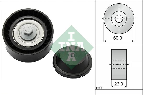 INA 532 0824 10 - Galoppino/Guidacinghia, Cinghia Poly-V www.autoricambit.com