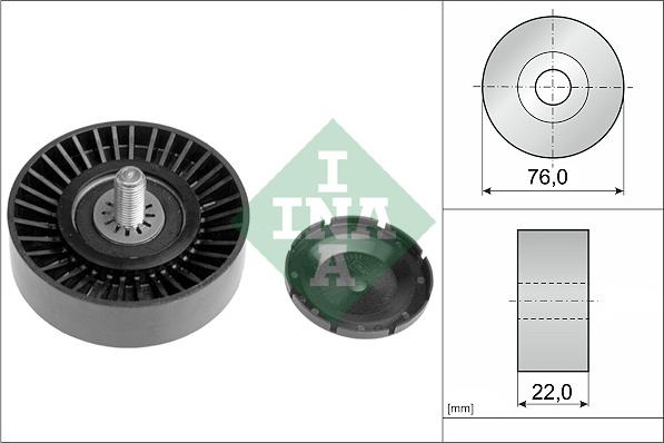 INA 532 0323 10 - Galoppino/Guidacinghia, Cinghia Poly-V www.autoricambit.com