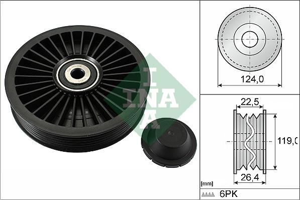 INA 532 0242 10 - Galoppino/Guidacinghia, Cinghia Poly-V www.autoricambit.com