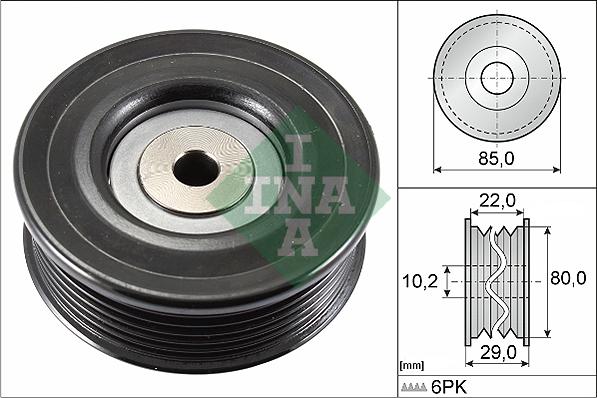 INA 532 0799 10 - Galoppino/Guidacinghia, Cinghia Poly-V www.autoricambit.com