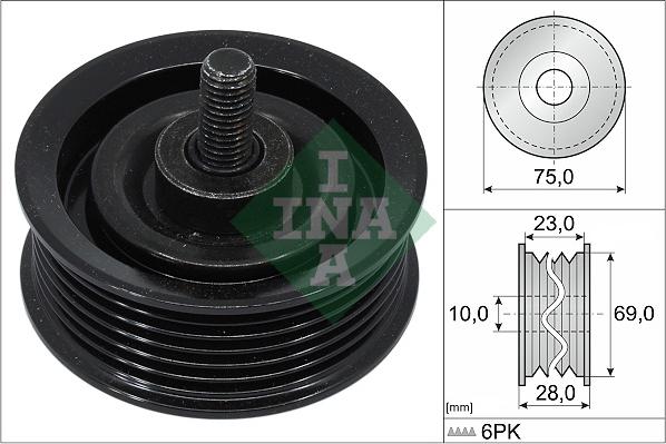 INA 532 0744 10 - Galoppino/Guidacinghia, Cinghia Poly-V www.autoricambit.com