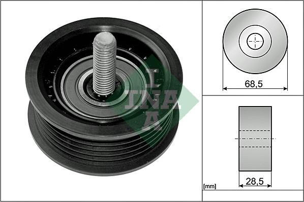 INA 532 0745 10 - Galoppino/Guidacinghia, Cinghia Poly-V www.autoricambit.com