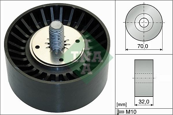 INA 532 0735 10 - Galoppino/Guidacinghia, Cinghia Poly-V www.autoricambit.com