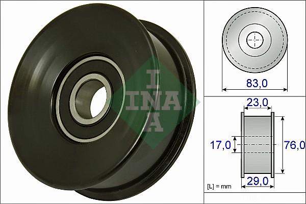 INA 532 0730 10 - Galoppino/Guidacinghia, Cinghia Poly-V www.autoricambit.com