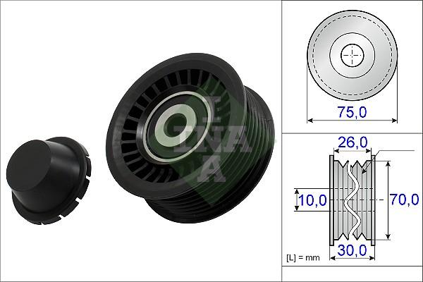 INA 532 0723 10 - Galoppino/Guidacinghia, Cinghia Poly-V www.autoricambit.com