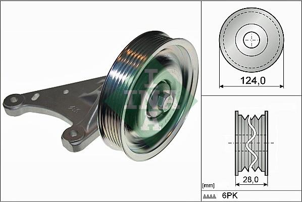 INA 532 0773 10 - Galoppino/Guidacinghia, Cinghia Poly-V www.autoricambit.com