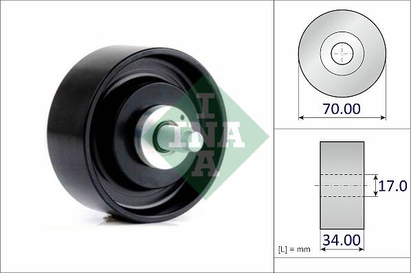 INA 532 1018 10 - Galoppino/Guidacinghia, Cinghia Poly-V www.autoricambit.com