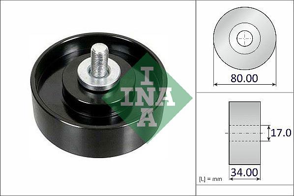 INA 532 1029 10 - Galoppino/Guidacinghia, Cinghia Poly-V www.autoricambit.com