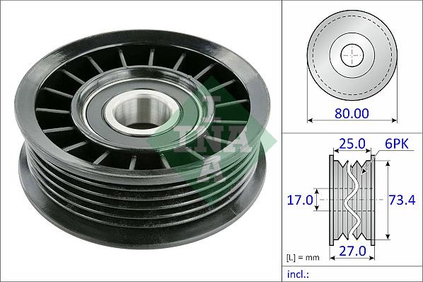 INA 532 1026 10 - Galoppino/Guidacinghia, Cinghia Poly-V www.autoricambit.com