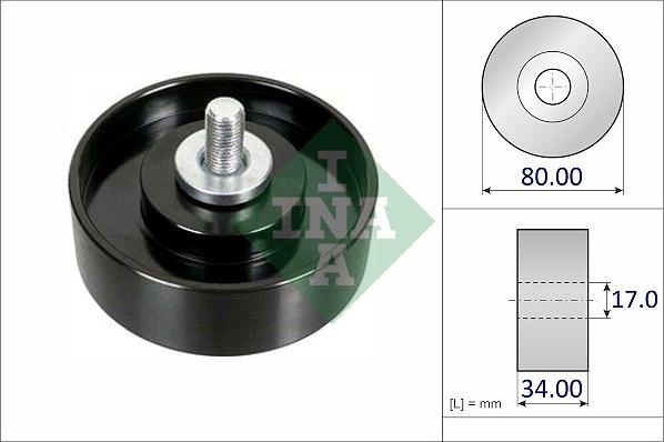 INA 532 1020 10 - Galoppino/Guidacinghia, Cinghia Poly-V www.autoricambit.com