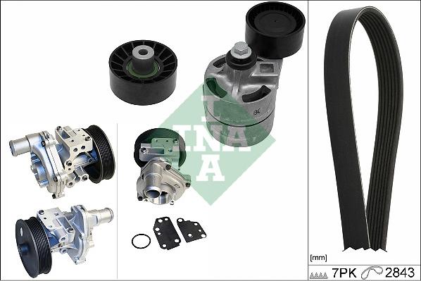 INA 529 0364 30 - Pompa acqua + Kit cinghia Poly V www.autoricambit.com