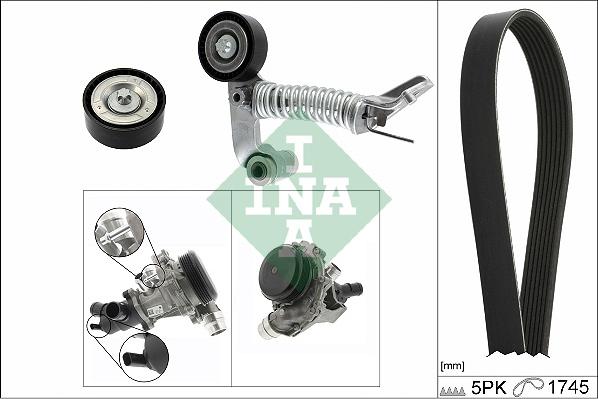 INA 529 0319 30 - Pompa acqua + Kit cinghia Poly V www.autoricambit.com