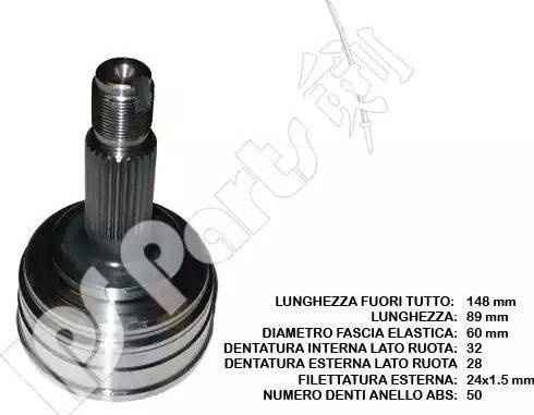 IPS Parts ICJ-10422 - Kit giunti, Semiasse www.autoricambit.com