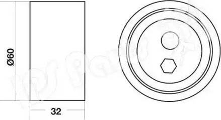 IPS Parts ITB-6007 - Tendicinghia, Cinghia dentata www.autoricambit.com