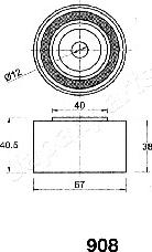 Japanparts BE-908 - Tendicinghia, Cinghia dentata www.autoricambit.com