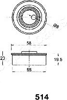 Japanparts BE-514 - Tendicinghia, Cinghia dentata www.autoricambit.com