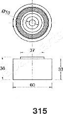 Japanparts BE-315 - Tendicinghia, Cinghia dentata www.autoricambit.com