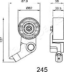 Japanparts BE-245 - Tendicinghia, Cinghia dentata www.autoricambit.com