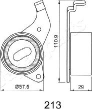 Japanparts BE-213 - Tendicinghia, Cinghia dentata www.autoricambit.com