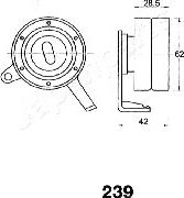 Japanparts BE-239 - Tendicinghia, Cinghia dentata www.autoricambit.com